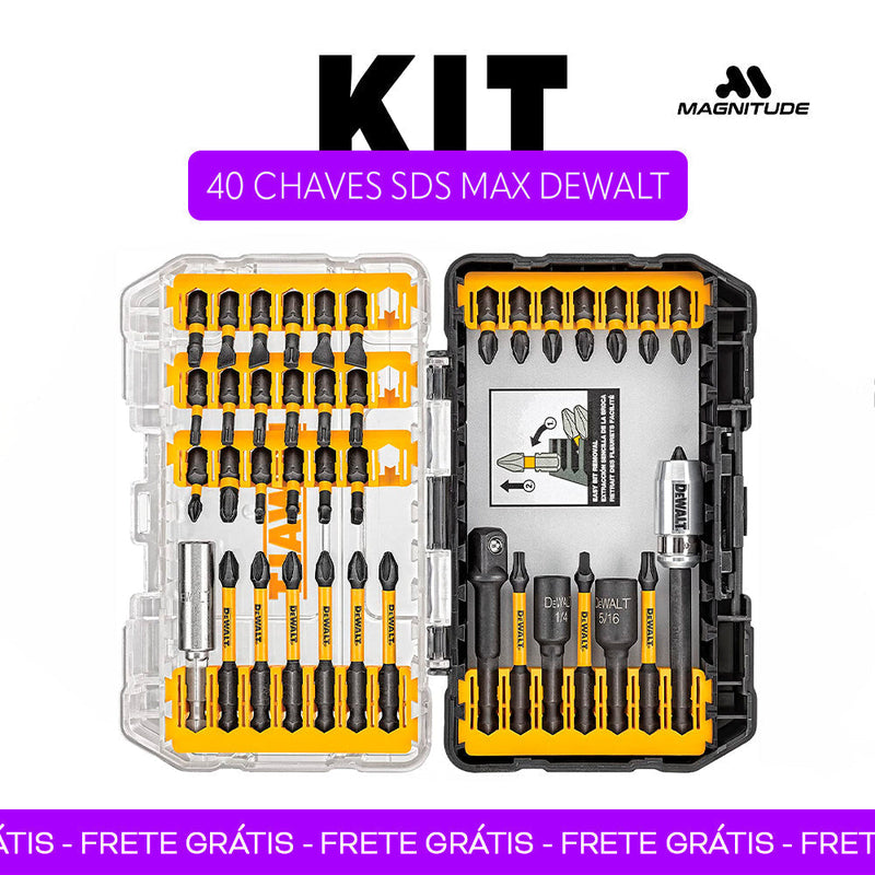 Kit 40 Chaves SDS MAX DeWALT