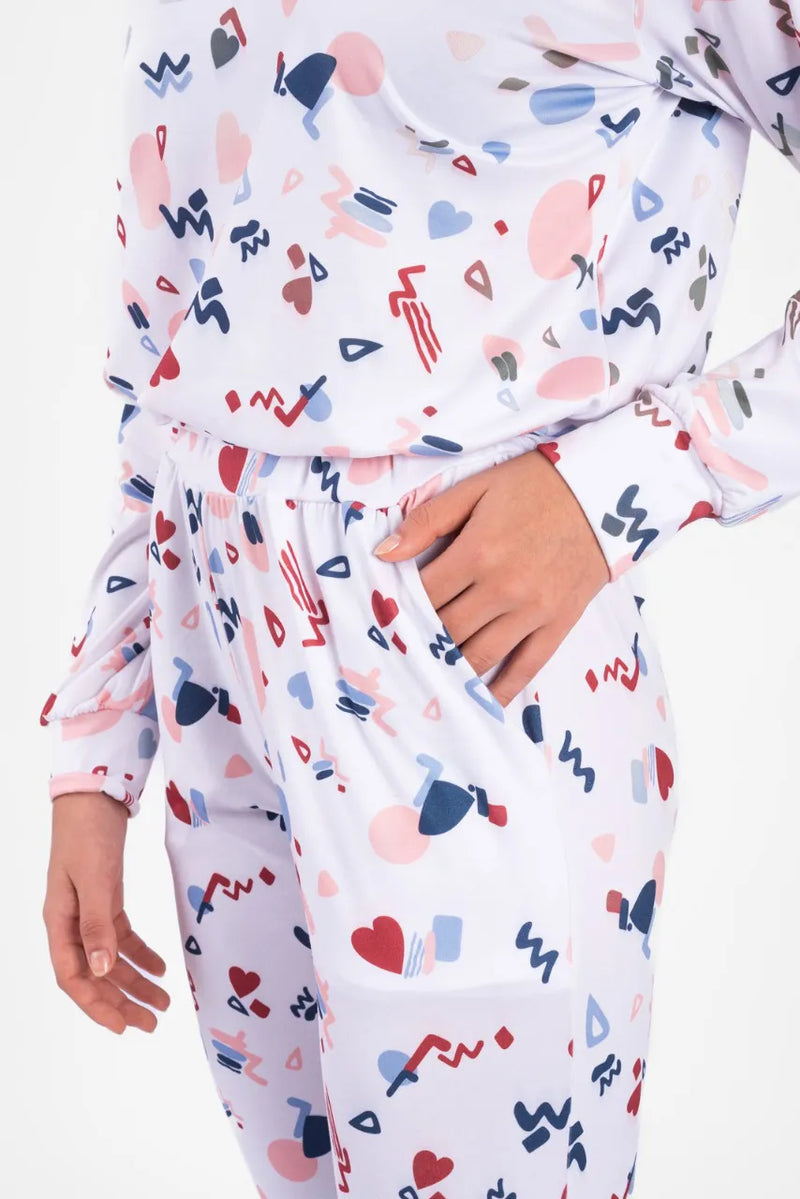 Pijama Longo Corações
